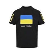 巴黎世家Balenciaga 烏克蘭國旗印花短袖T恤 代購
