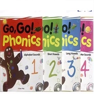 YJJJ “Go Go Phonics Level 1/2/3/4” Student Kids Early Learning Textbook Workbooks