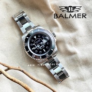 宾马 Balmer B7918G SS-4 Sapphire Men's Watch with Black Skull Design Dial Silver Stainless Steel | Official Warranty