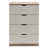 SB Design Square KONCEPT FURNITURE ตู้เตี้ยลิ้นชัก รุ่น Pody สีขาว (60x40x90 ซม.)