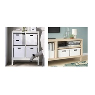 FJÄDERHARV Storage box with lid, white, 25x35x16 cm