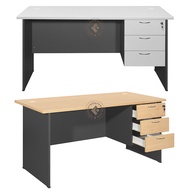4ft 5ft 6ft Office Table with Hanging Drawer 3D / Writing Table Study Desk / Meja Tulis Pejabat Ofis
