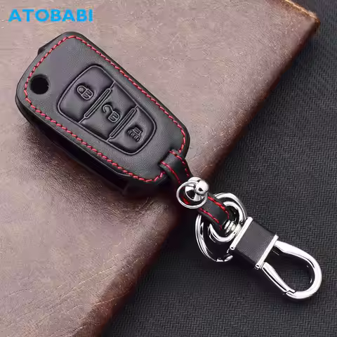 ATOBABI Leather Car Key Cases For Great Wall Haval Hover H5 2020 H1 H3 H6 H2 C50 C30 3 Buttons Flip 