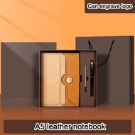 (Can Engrave Logo) A5 Business Belt Buckle Horizontal Line Notebook Work journal, meeting minutes pa