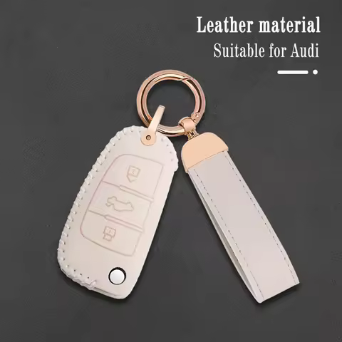 Fashion Leather Car Remote Key Case Cover For Audi A1 A3 A6 Q2 Q3 Q7 TT TTS R8 S3 S6 RS3 RS6 Protect