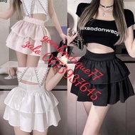 Chân váy bèo xếp ly 2 tầng bồng bềnh dáng ngắn Chân váy bèo nhún 3 màu dày dặn mềm mịn siêu đẹp thời