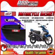 BKP Yamaha LC135 Motorcycle Basket Plastic Quality V2 V3 V4 V5 V6 V7 Bakul PVC Motorsikal siap besi bracket