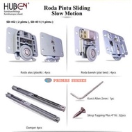 RODA SAJA Tanpa Rel Pintu Lemari Sliding Geser Slow Motion Huben SD452 (2 Pintu)