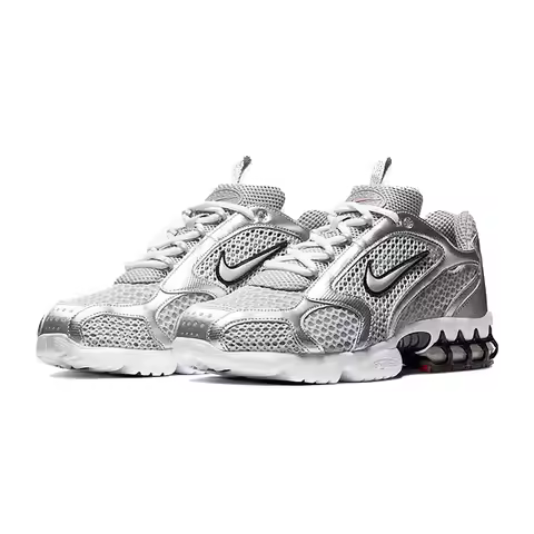 Nike Air Zoom Spiridon Cage2 Liquid Silver Low-Top Lifestyle Casual Shoes for Men Silver CJ1288-001