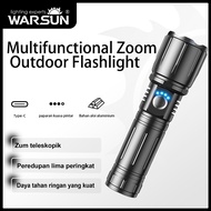 Warsun Z26 multi-function zoom outdoor LED flashlight strong light rechargeable