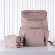 【20L出遊 4 件組】育兒包/ 防水袋/ 桌邊勾/ 掛勾超值組合(粉)