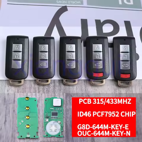 315/433MHZ ID46 Chip OUC644M-KEY-N G8D644M-KEY-E Car Key Remote for Mitsubishi ASX Galant RVR Pajero
