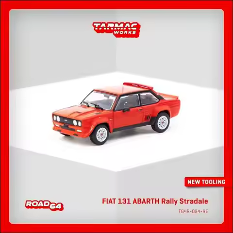 Ready to Ship In Stock TW 1:64 FIAT 131 ABARTH Rally Stradale Red Diecast Car Model Collection Toys 