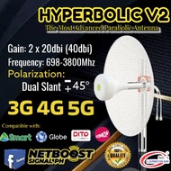 HYPERBOLIC FEEDER ONLY 44dBi WiFi Antenna 5G 4G Signal Parabolic MiMo Lanbowan