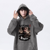 Black Myth Goku Hooded Sweatshirt Boys 2024 Street Wear Printed Large Size Loose Casual Top Clothes 