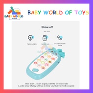Baby World Of Toys - Baby Telephone Teether, Soft Gum Pineapple Phone Toys Music Sound Early Educati