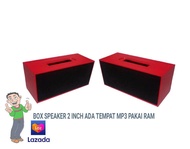 BOX SPEAKER 2INCH ADA TEMPAT MP3 BLUETOOTH