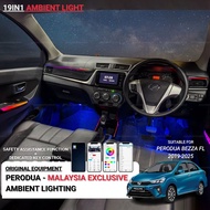 AMAZING Perodua Bezza FL 2019-2025 Car OEM TCS Ambient Light 19in1 Dynamic Smart Rgb Atmosphere Lamp