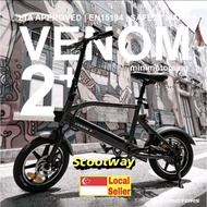 Venom 2+ 36v 10Ah ebike LTA Approved and EN15194 Certified