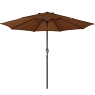 全城熱賣 - 戶外太陽傘Outdoor Patio Umbrella,Yard Umbrella, Push Button Tilt and Crank【Brown】#E066001373