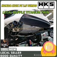 HKS LEGAL MUFFLE TITANIUM TWIN DUAL FOR HONDA CIVIC FC 1.5 TURBO 2016 L15B EXZOS HONDA CIVIC FC 1.5 EXHAUST PIPE SYSTEM