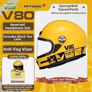 [UNCORN] RYMIC-V80 Retro Full Helmet Motorcycle Helmet Men Women Scooter Cruise Car All Season Bluet