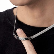 999 Sterling Silver Pure Silver Necklace Men Women Style Snake Bone Chain Silver Necklace Clavicle C