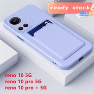 2023 Oppo Reno 10 Pro 5G Candy Card Slot Wallet Silicone Soft Casing For Oppo Reno 10 Pro Reno10 10Pro Reno10Pro Plus 10Pro+ + 4G 5G 2023 Camera Protect Phone Case Back Cover