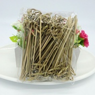 100 Pcs/set 12cm Disposable Bamboo Fork Twisted Party Buffet Fruit Desserts Food Cocktail Sandwich F