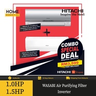Hitachi 1.0HP Air Conditioner Standard Series R32 RAS-EH10CKM+ 1.5HP Air Conditioner Premium Inverte