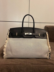 手工造 Hermes Birkin 款 35 Fray Fray Canvas 帆布袋