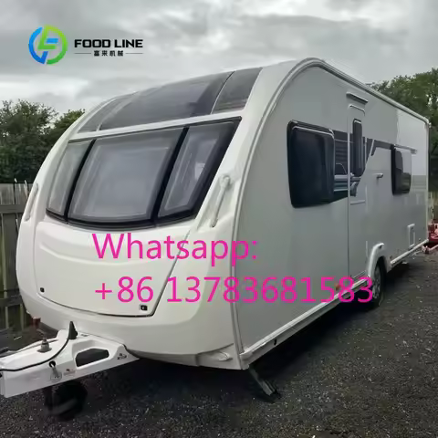 Custom 17ft Adventure Camping Trailer Manufacturers China 5 Passengers 4x4 RV Caravan Travel Trailer