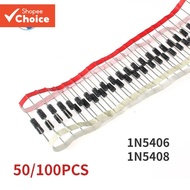 50-100pcs Rectifier Diode Schottky Diode 1N5406 1N5408 DO-27 3A 600V 1000V