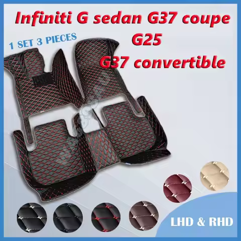 Leather Car Floor Mat for Infiniti G sedan G37 coupe G25 G37 convertible 2010-2013 Year Anti Dirty D