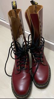 Dr. Martens 14孔紅色長靴 馬汀大夫鞋/長靴/軍靴/馬汀鞋 少穿 近全新