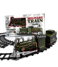 รถไฟของเล่น มีราง มีควันจริง (แถมถ่าน) Train set รถไฟทหาร