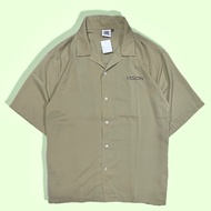 Vision Street Wear Beige Eimbordered Open Collar Shirt