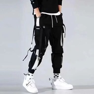 Veidoo S-5XL Cargo Pants Men Korean street trend INS Quilted Casual Pants Overalls Men Trousers Loose Plus Size youth Student Trendy Joggers Pants Cargo Male Pants