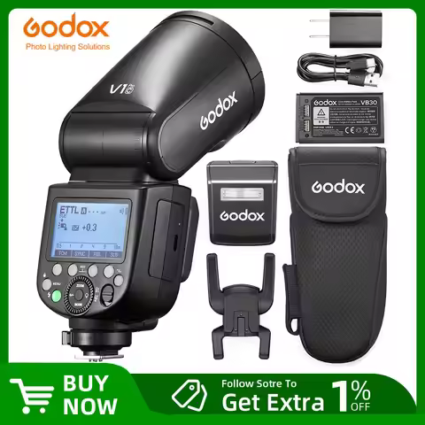 Godox V1 Pro V1Pro TTL Li-ion Round Head Camera Flash Wireless Transmission Speedlite Flash for Cano
