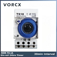 TECNO SL181 Din-rail 24hrs Timer (30min Interval)