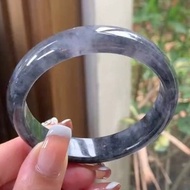 冰種 天然翡翠 緬甸 A玉 玉鐲 • 冰種紫烏雞翡翠福鐲