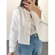 Daisy white crop cardigan by albys