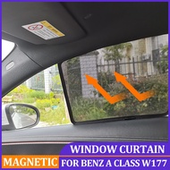 Magnetic Car Sunshade For Mercedes Benz A Class W177 Sedan Windshield Window Curtain For Benz W177 A