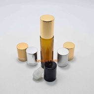 Roll On 10 Ml Amber Original Black Pp Cap / Glass Bottle / Perfume Bottle / Wind Oil Bottle / Roll O