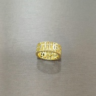 22K / 916 Gold Abacus Coin Ring Wide and Light