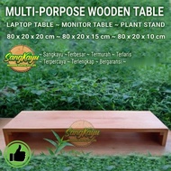 Wooden table monitor table wooden table computer monitor stand 80x20 cm laptop table - 80 x 20 x 10 
