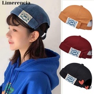 LIMERENCIA Melon Docker Cap, Hip Hop Adjustable Brimless Hat, Fashion Solid Color Without Visor Dock
