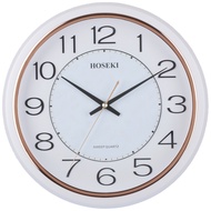 HOSEKI 32cm (12 inch) Sakura Wall Clock Silent Sweep Quartz H-9411 White