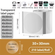 Transparent Label Sticker Roll Thermal Waterproof Compatible M110/M200/M220 E210