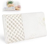 Latex Pillow,Neck Pillow,Ergonomic Orthopedic Sleeping Neck Contoured Support,Side Sleeper Pillow,Back and Stomach Sleepers,Cervical Pillow for Neck Pain,Massage Granule Release Cervical Pressure